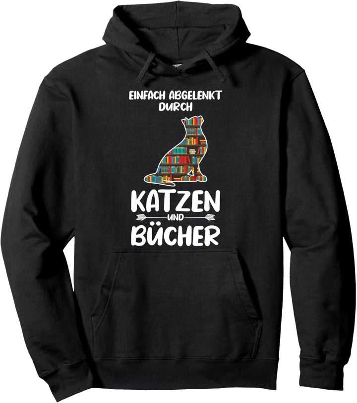 Bücher Katzen Buch Pullover Hoodie