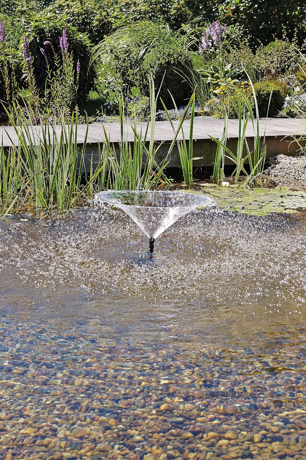Pontec 56477 PondoVario 3500 - Wasserspielpumpe für den Einsatz in Gartenteich und Zierbrunnen / Tei