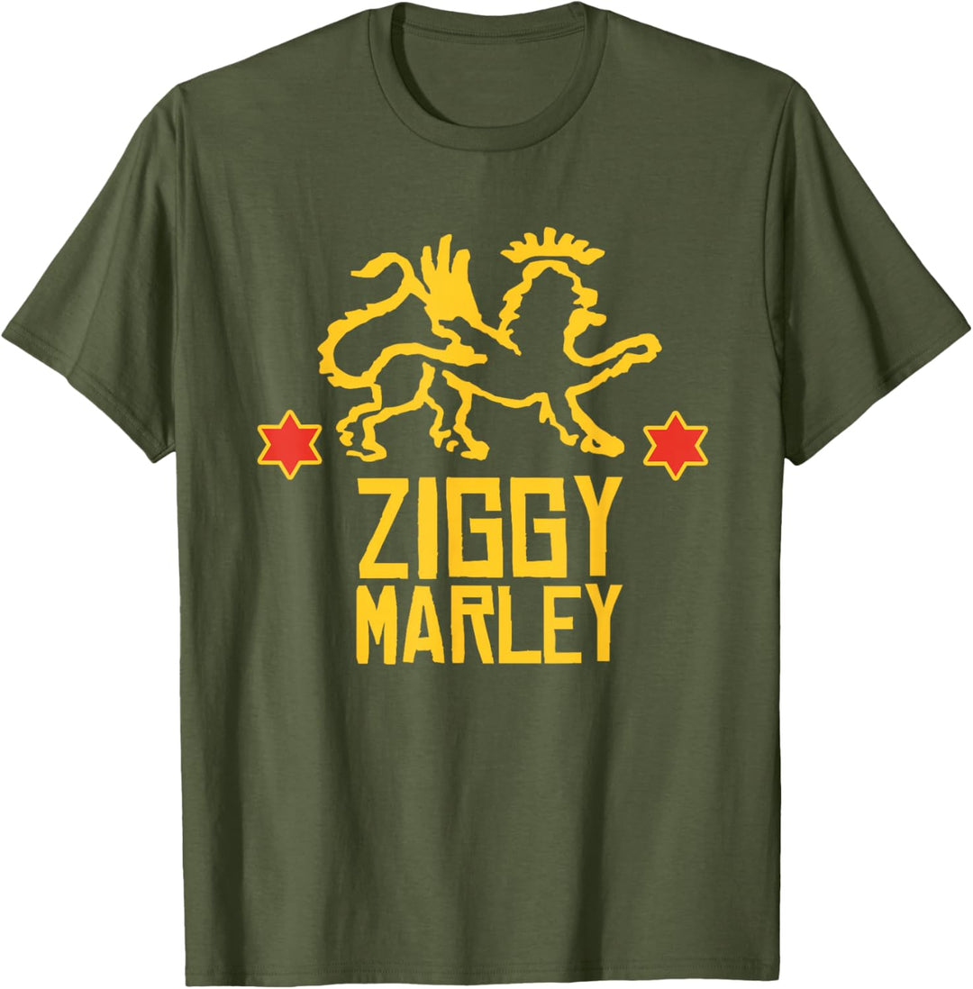 Ziggy Marley - Official Merchandise - Lion Logo Stars T-Shirt