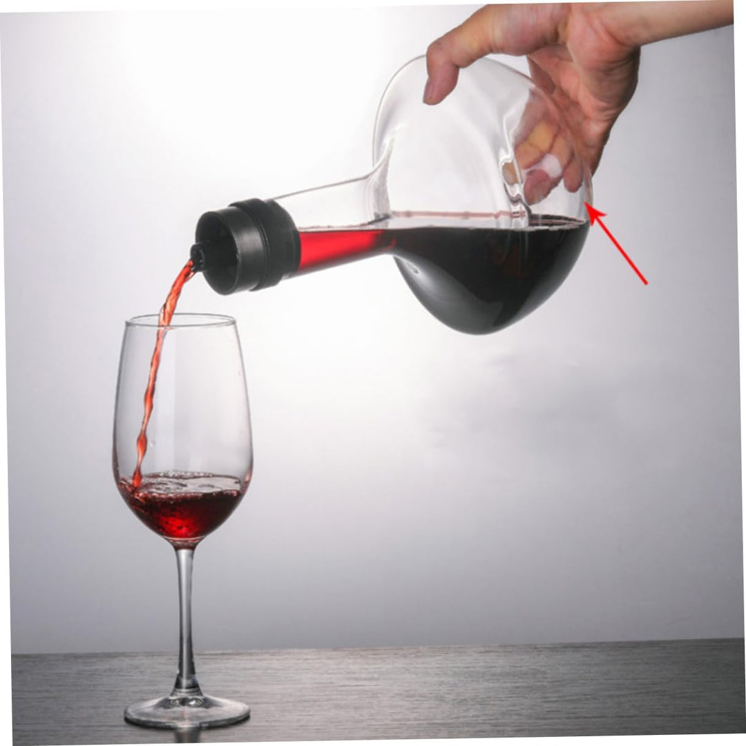 Zerodeko Glas-weinkaraffe Transparent Dekantierer für Wein Haushaltskaraffe aus Robustem Glas für Ro