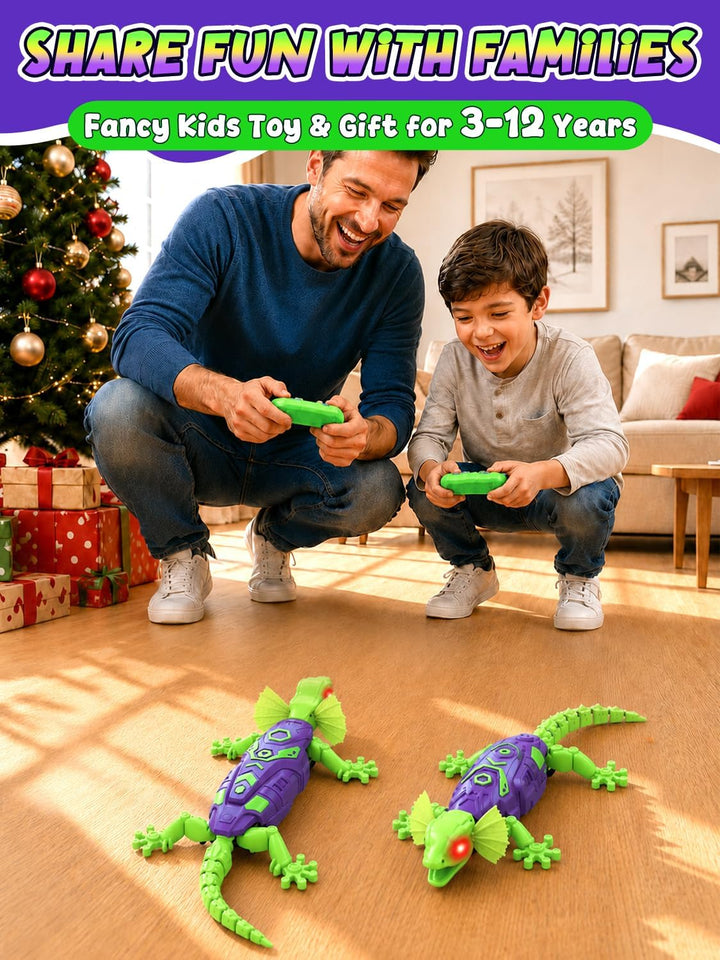 Kssvzz Ferngesteuert Gecko, Dualmodus Fernbedienung Eidechse Roboter, 360° Drehbar Gecko Wandflitzer