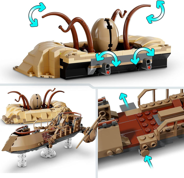 LEGO Star Wars: Die Rückkehr der Jedi-Ritter Wüsten-Skiff und Sarlacc-Grube, Fantasy-Set zum Sammeln