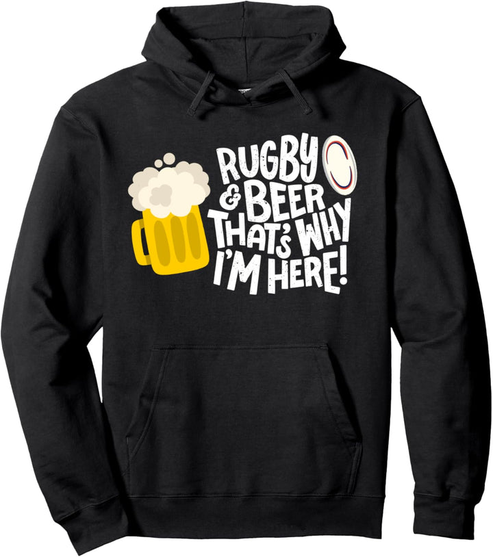 Lustiges Rugby Spieler und Bier Trinker Zitat Pullover Hoodie