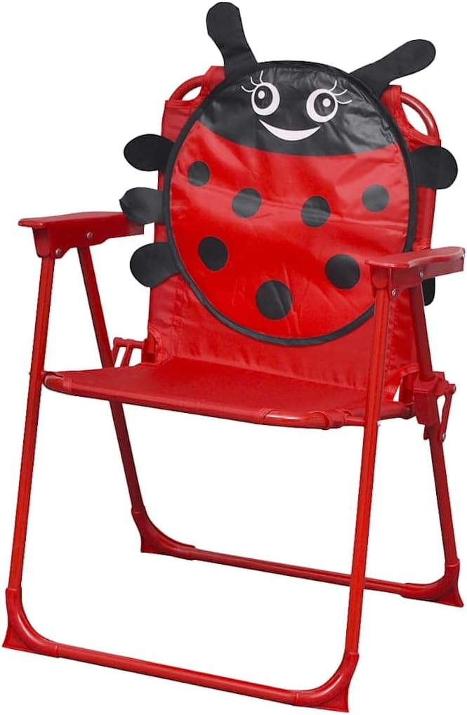 vidaXL Kinder Sitzgruppe Sitzgarnitur Gartenmöbel Tisch 2 Stühle Sonnenschirm Rot, Rot