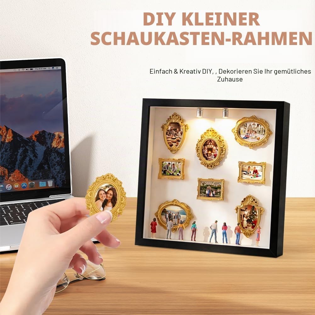 DIY Mini Museum Silhouette Box,Neu Kreatives Erinnerungsdisplay Kit,Minis Vintage Bilderrahmen Mit G