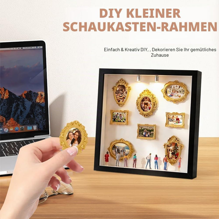 DIY Mini Museum Silhouette Box,Neu Kreatives Erinnerungsdisplay Kit,Minis Vintage Bilderrahmen Mit G