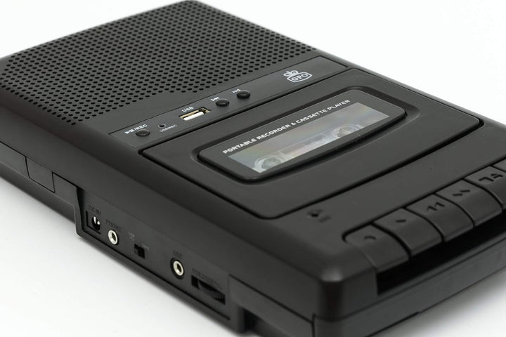 GPO CRS132B Kassettenrekorder mit externem Mikrofon und