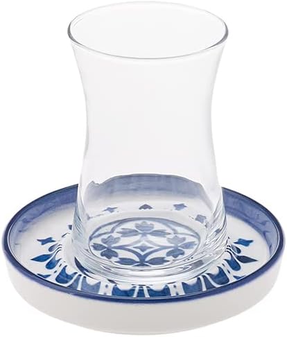 KARACA 153.03.06.7766 Tea Set, Steingut, Zeher Blue, Blu