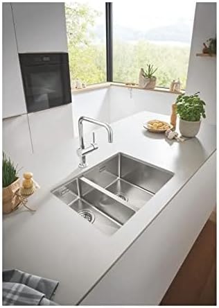 GROHE Minta Küchenarmatur, Schwenkbegrenzung 0°/150°/360°, U-Auslauf 32488000 U-Auslauf Einhand-Spül