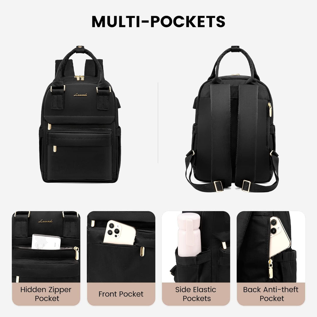 LOVEVOOK 13,3 Zoll Rucksack Damen Klein, Wasserdicht Cityrucksack Handtasche 2 in 1, Mini Tasche Day