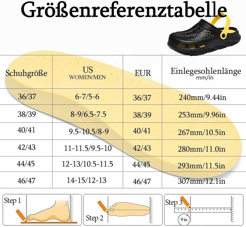 GULAKY Clogs & Pantoletten für Herren Gartenschuhe Orthopädische Schuhe Sandalen Damen Sommer Haussc