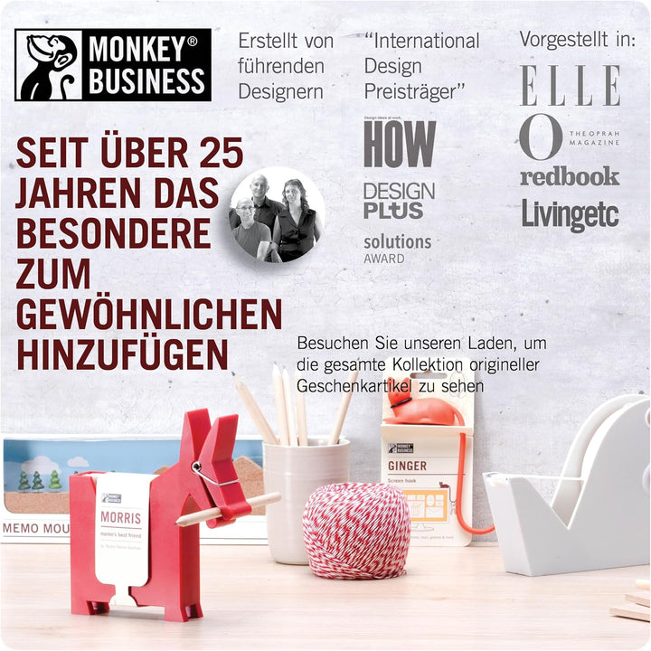 Monkey Business Rusty der Hundeschwanz-Haken für Monitor, Kopfhörerhalter & Organizer, dekorativer K