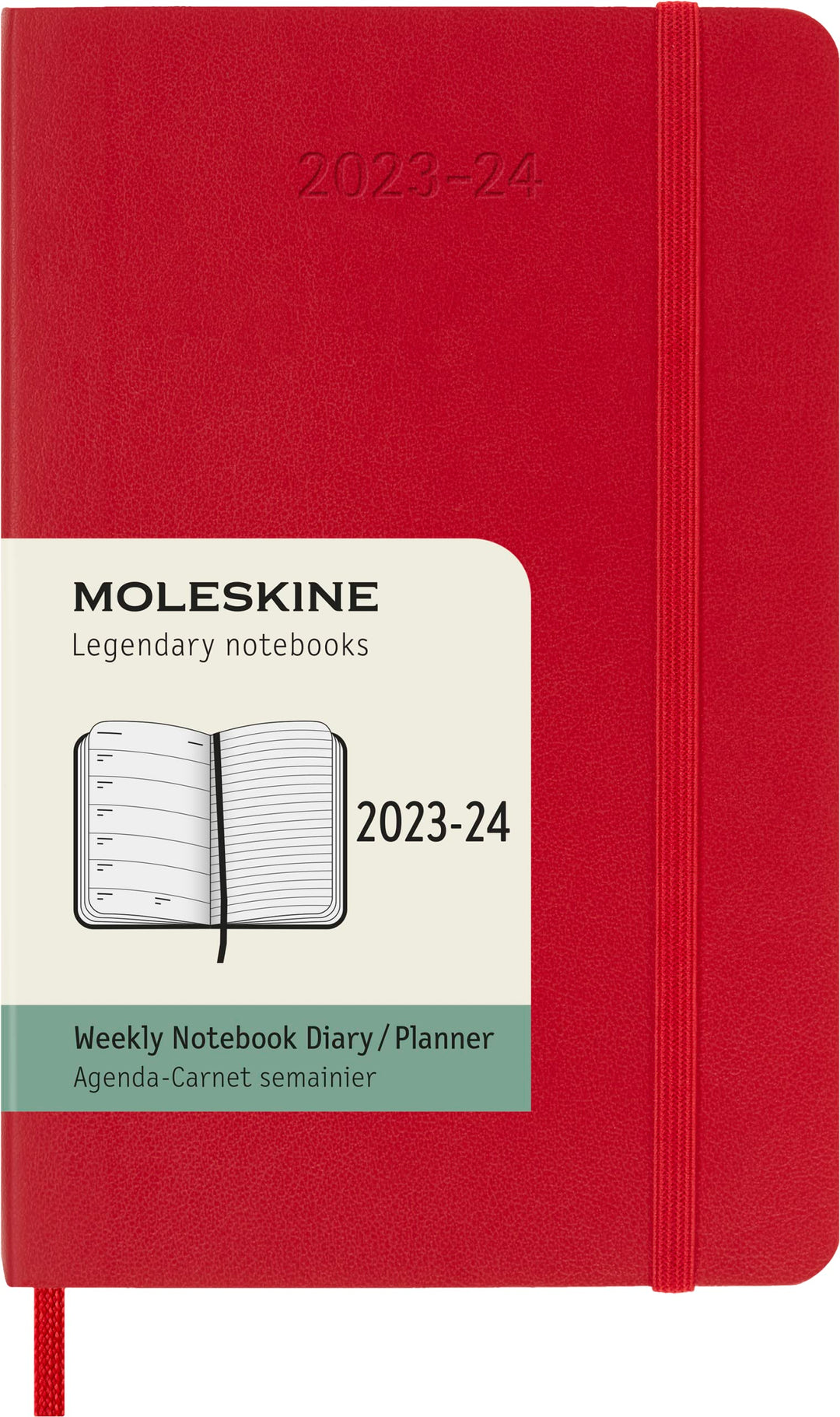 Moleskine Wochenplaner 2023-2024, 18-Monats-Agenda, Akademisches Tagebuch, Wochenagenda mit weichem