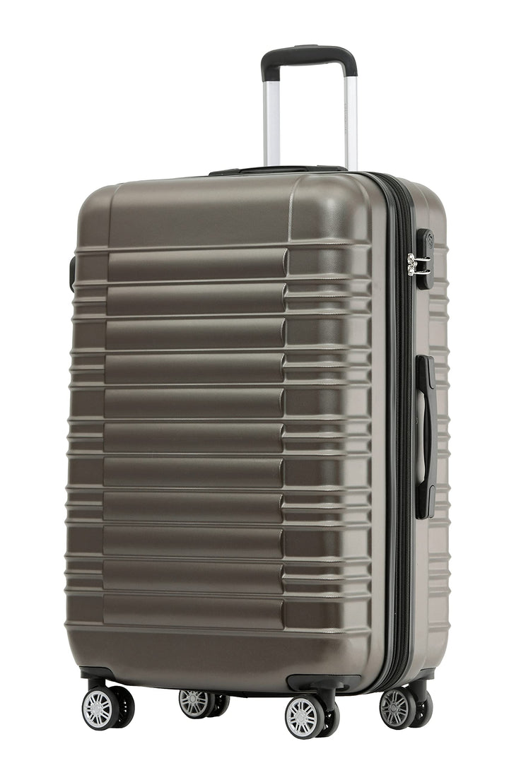 BEIBYE Reisekoffer 2088 Hartschalekoffer Gepäck Koffer Trolley Grösse XL in 14 Farben (Coffee) Coffe