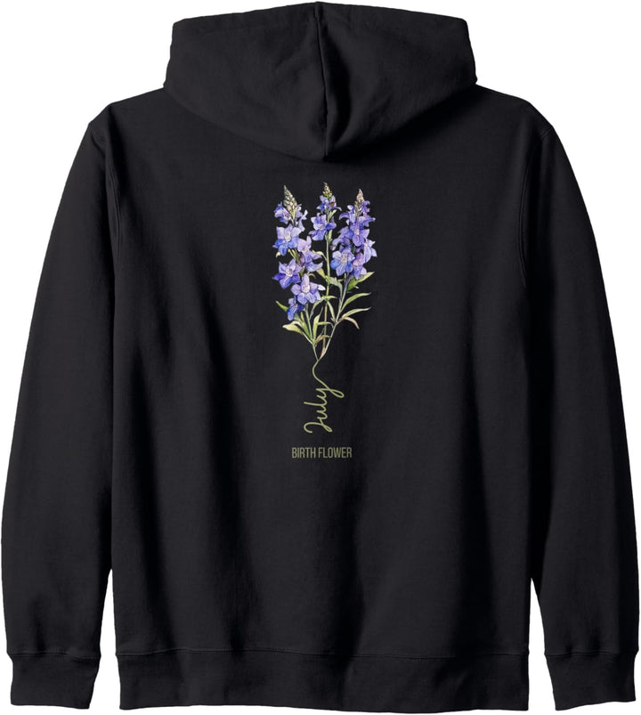 JULI LARKSPUR, GEBURTSBLUMEN, KLASSISCH, DAMEN Kapuzenjacke