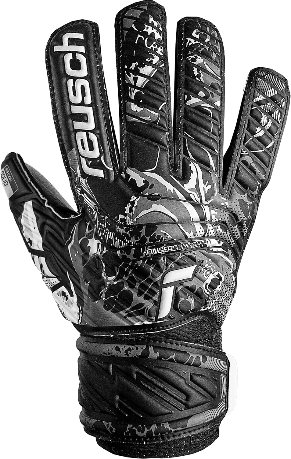 Reusch Unisex Jugend Torwarthandschuhe Attrakt Solid Finger Support Junior mit Gutem Grip und Aussen