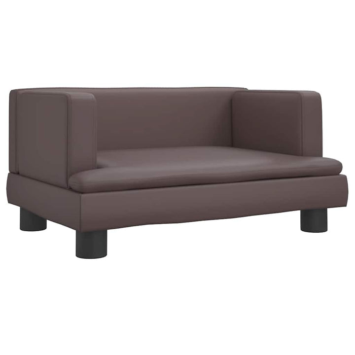 vidaXL Kindersofa Braun 60x40x30 cm Kunstleder 60 x 40 x 30 cm Braun, 60 x 40 x 30 cm Braun