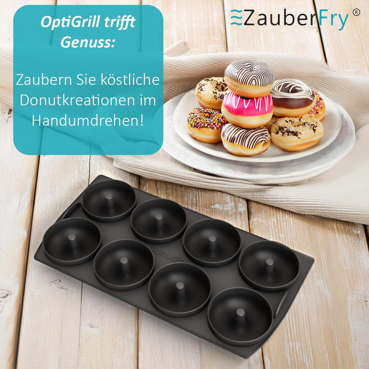 Donuteinsatz Kompatibel Mit Tefal OptiGrill XL, Elite, Plus, Backschaleneinsatz Aus Silikon, 8 Donut
