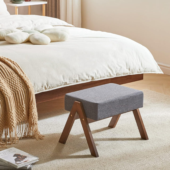 YMYNY Fusshocker, Ottoman klein, Schuhe Wechselhocker, Hilfsfusshocker, Typ A Moderner Stabiler Holz