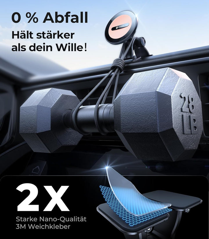 VICSEED 2025 passend für Magsafe Autohalterung für Alle Autos Handyhalterung Auto Magnet [Starker Ma