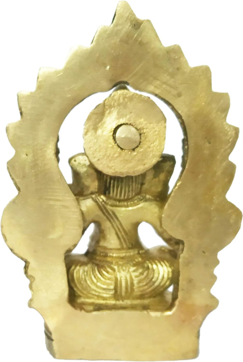 Purpledip Idol Ganesha in Mandap aus Messing mit Om-Inschrift (12172)