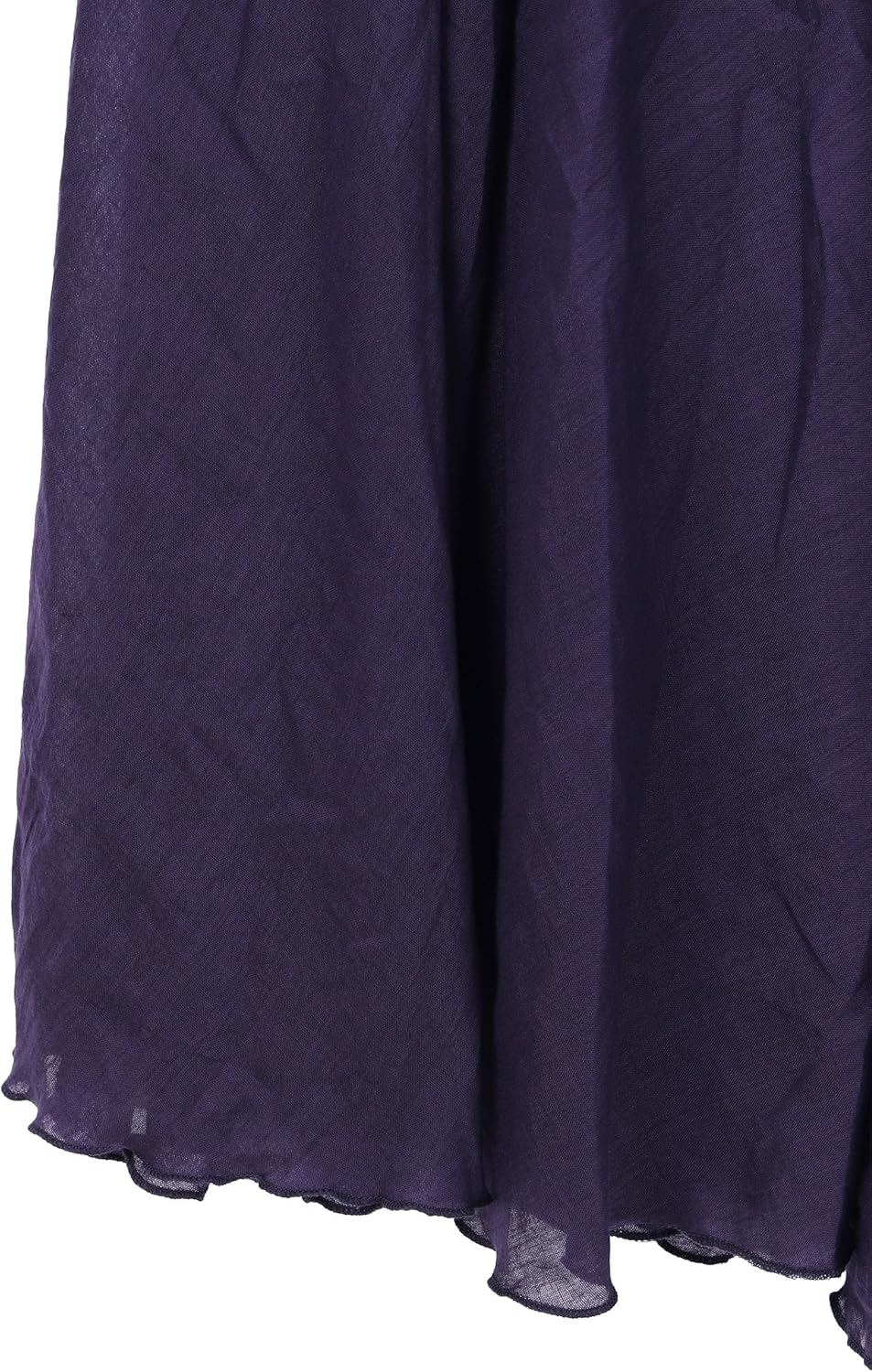 Damen Maxirock Baumwolle Lange Rock Tellerrock Doppelt Schicht Elastischer Bund 34-42 Blau - Dunkelb