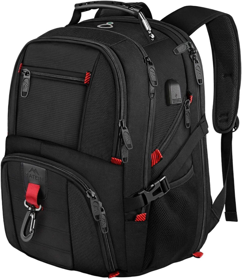 MATEIN Gross Laptop Rucksack Herren, 17 Zoll Arbeit Wasserdicht Backpack, Laptoptasche Reisen mit US