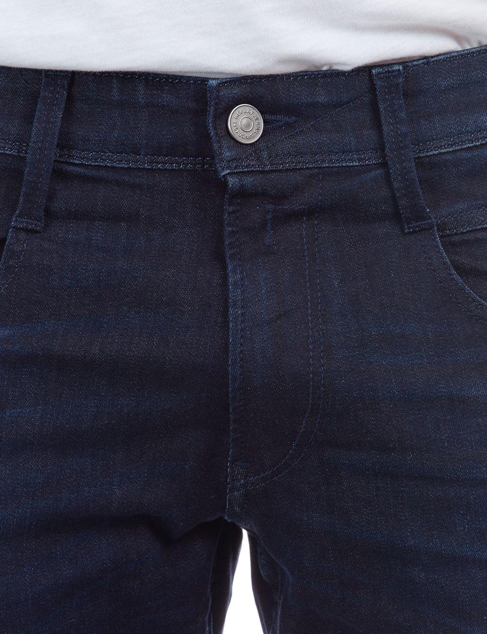 Replay Herren Jeans Anbass Slim-Fit mit Power Stretch 29W / 30L Blu (Blu Scuro 781), 29W / 30L Blu (