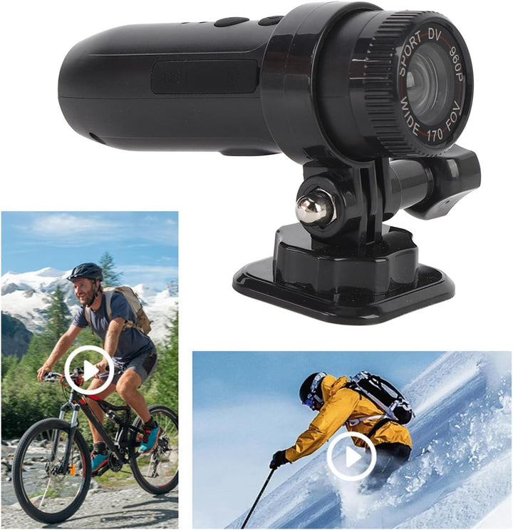 Luocute Sport-DV-Action-Kamera-Camcorder, 1280 X 960, 170 Grad Weitwinkel, IP67 Wasserdicht, Tragbar
