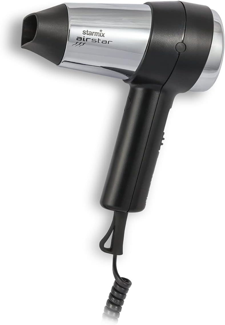 Starmix Hand-Haartrockner TFC 18 (in Chrom-Ausführung, 1800 Watt, 2 Luftgeschwindigkeiten, Soiralkab