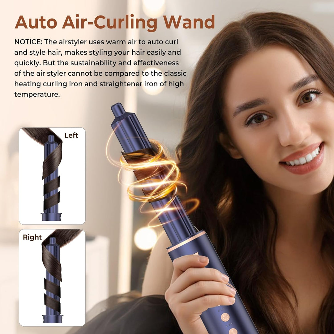 Hairstyler 7 in 1, Ionen Föhn klappbar Professioneller Airstyler, 110000 U/Min, Multifunktionaler Ha