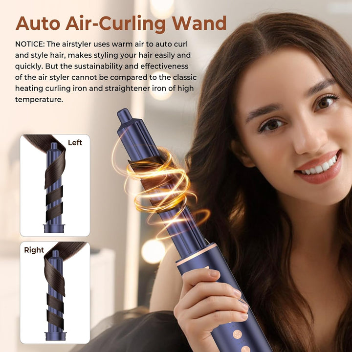 Hairstyler 7 in 1, Ionen Föhn klappbar Professioneller Airstyler, 110000 U/Min, Multifunktionaler Ha