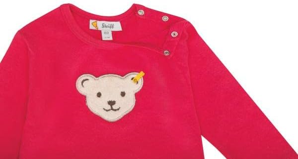 Steiff Unisex Baby T Langarm Teddykopf Ohne Squeezer Shirt 80 Raspberry, 80 Raspberry