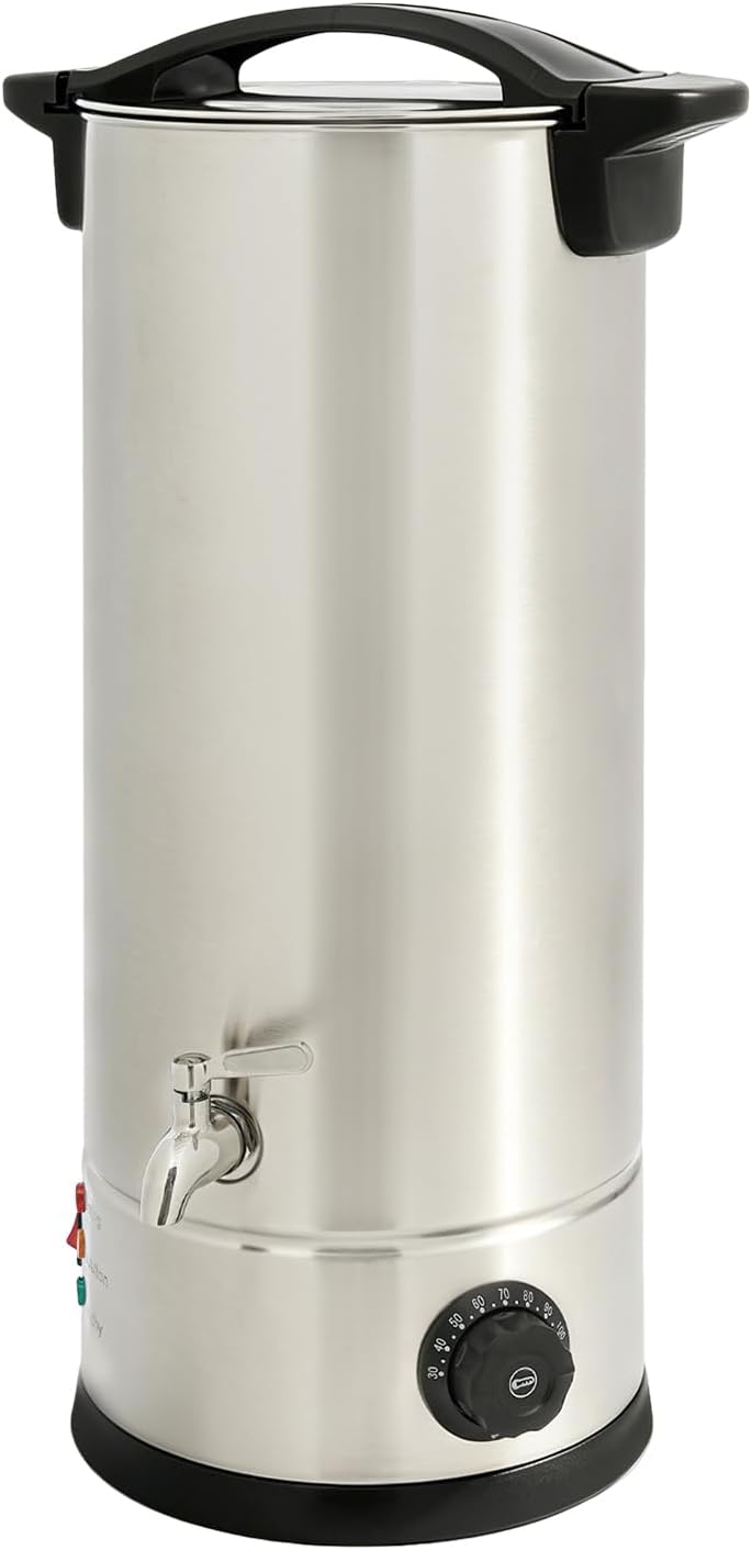 Wachsschmelzer 9L, Wachsschmelztiegel mit Temperaturregelung für Kerzen | 1800W 304 Edelstahl + PP,