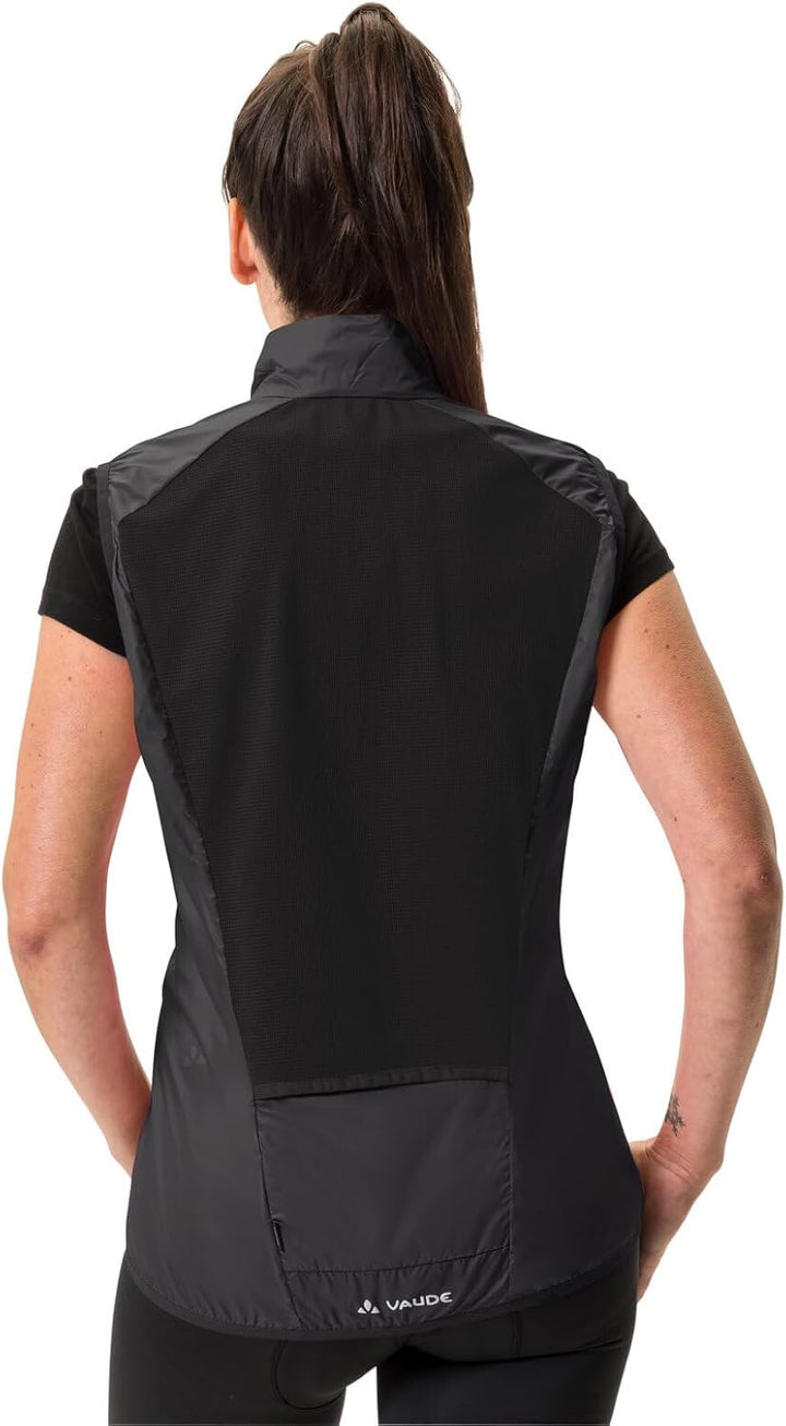 VAUDE Women's Matera Air Vest - Atmungsaktive Damen-Windweste aus recycelten Materialien für das Rad