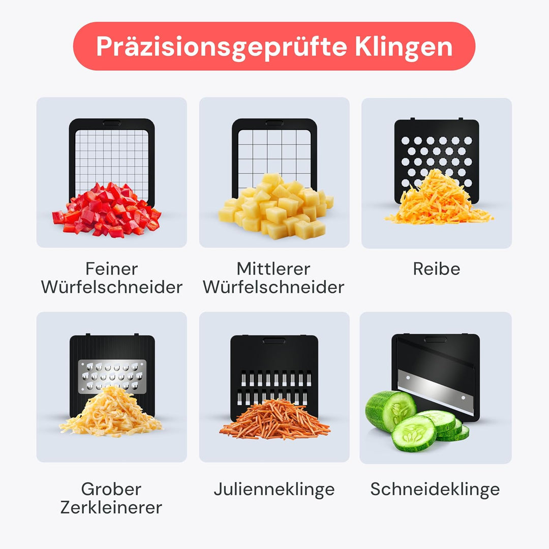 Gemüseschneider Mandoline Gemüsehobel - Gemüse Schneider Zwiebelschneider Kartoffelschneider Obstsch