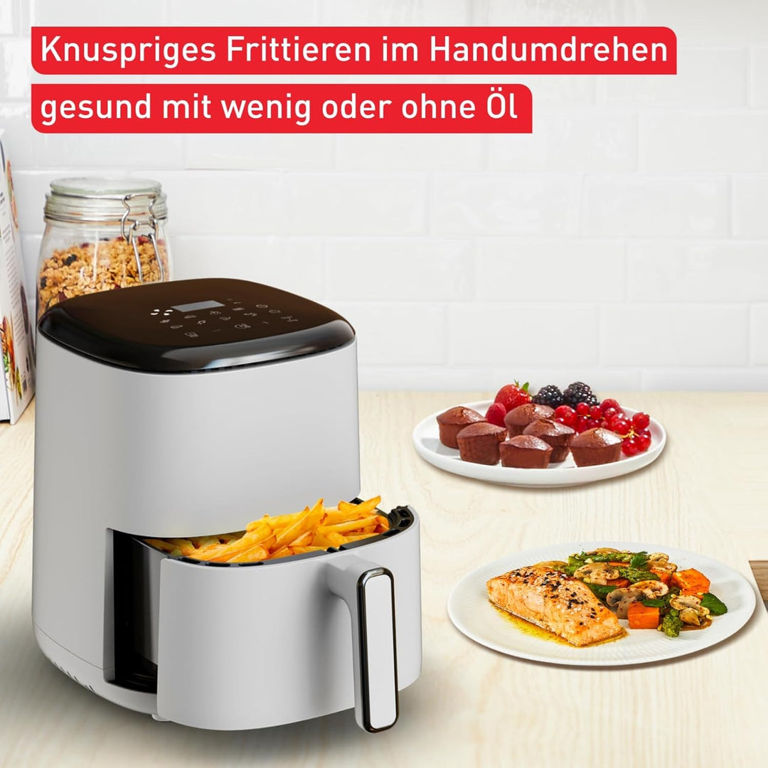 Tefal Easy Fry Compact Heissluftfritteuse/Airfryer 3 L – kompakt für 1–4 Personen, 10 Programme mit