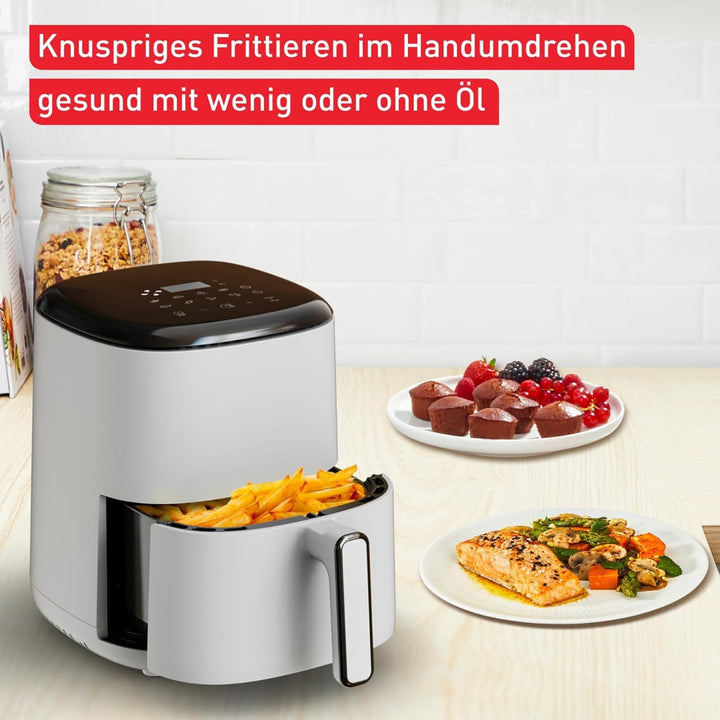 Tefal Easy Fry Compact Heissluftfritteuse/Airfryer 3 L – kompakt für 1–4 Personen, 10 Programme mit