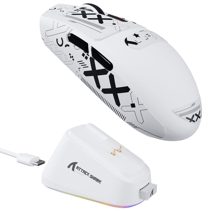 ATTACK SHARK G3PRO Kabellose Gaming-Maus mit Magnetischer Ladestation, PixArt PAW3311-Sensor, Bis zu