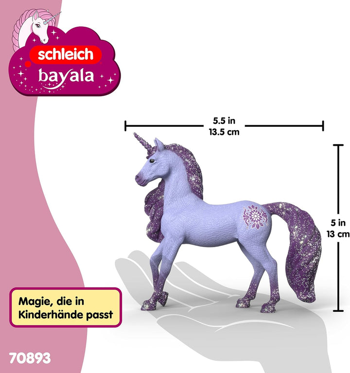 SCHLEICH BAYALA | Einhorn Hengst Orchidee 70893 | detailgetreue Einhornfigur mit Mandala | Geschenk