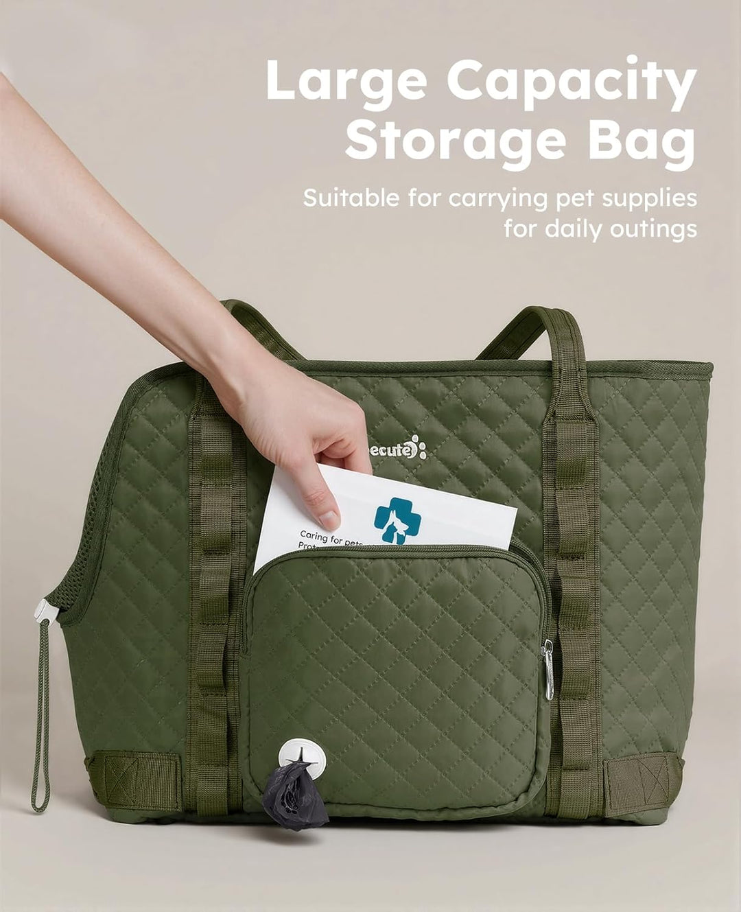 pecute Hundetasche für Kleine Hunde 4kg, Tragetasche Hund Hundetragetasche Leichte, Faltbare Hundetr