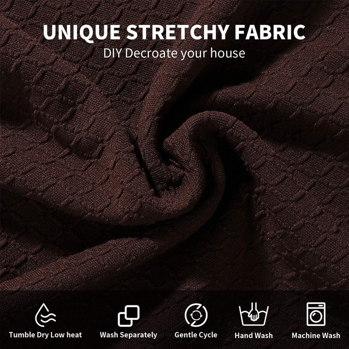 Homaxy Stretch Spandex Jacquard Esszimmerstuhl Sitzbezüge, herausnehmbarer waschbarer Anti-Staub Ess