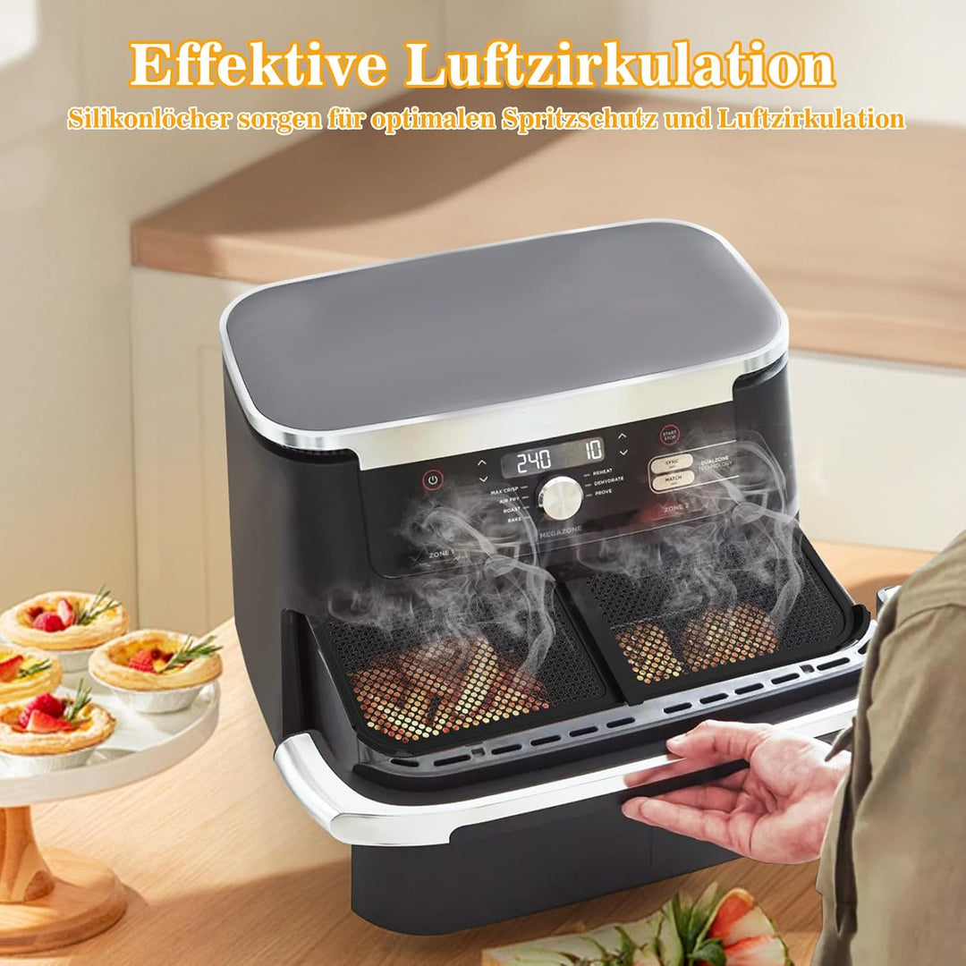Spritzschutz für Ninja Foodi Flexdrawer 10,4 L Heissluftfritteuse AF500EU, Ninja Heissluftfritteuse