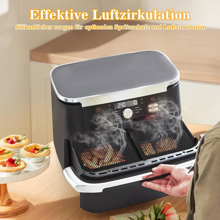 Spritzschutz für Ninja Foodi Flexdrawer 10,4 L Heissluftfritteuse AF500EU, Ninja Heissluftfritteuse