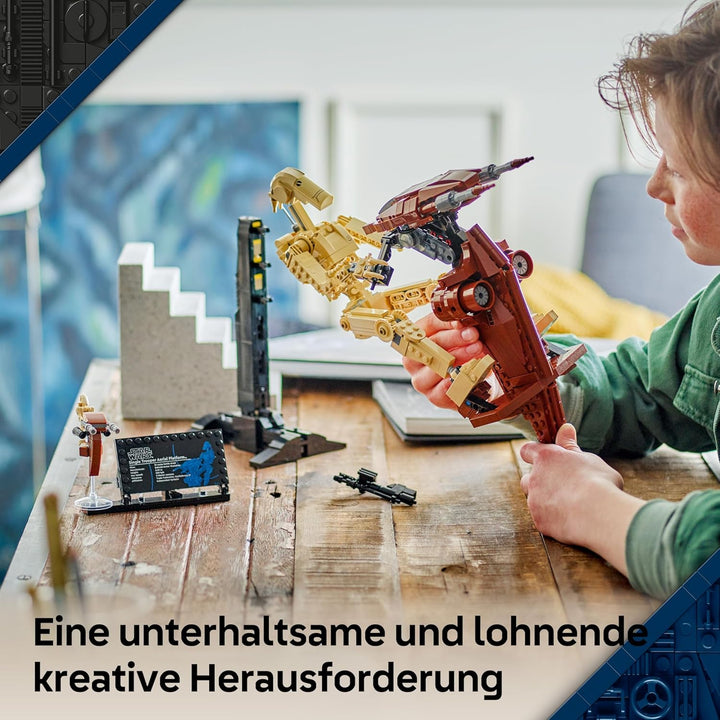 LEGO Star Wars 75428 Kampfdroide mit STAP Bauspielzeug - Spiel- und Ausstellungsfigur mit Speeder -