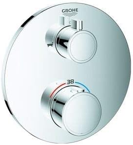 GROHE Grohtherm Concealed - Thermostat (Rosette aus Metall, Sicherheitssperre bei 38°, kratzfeste Ob