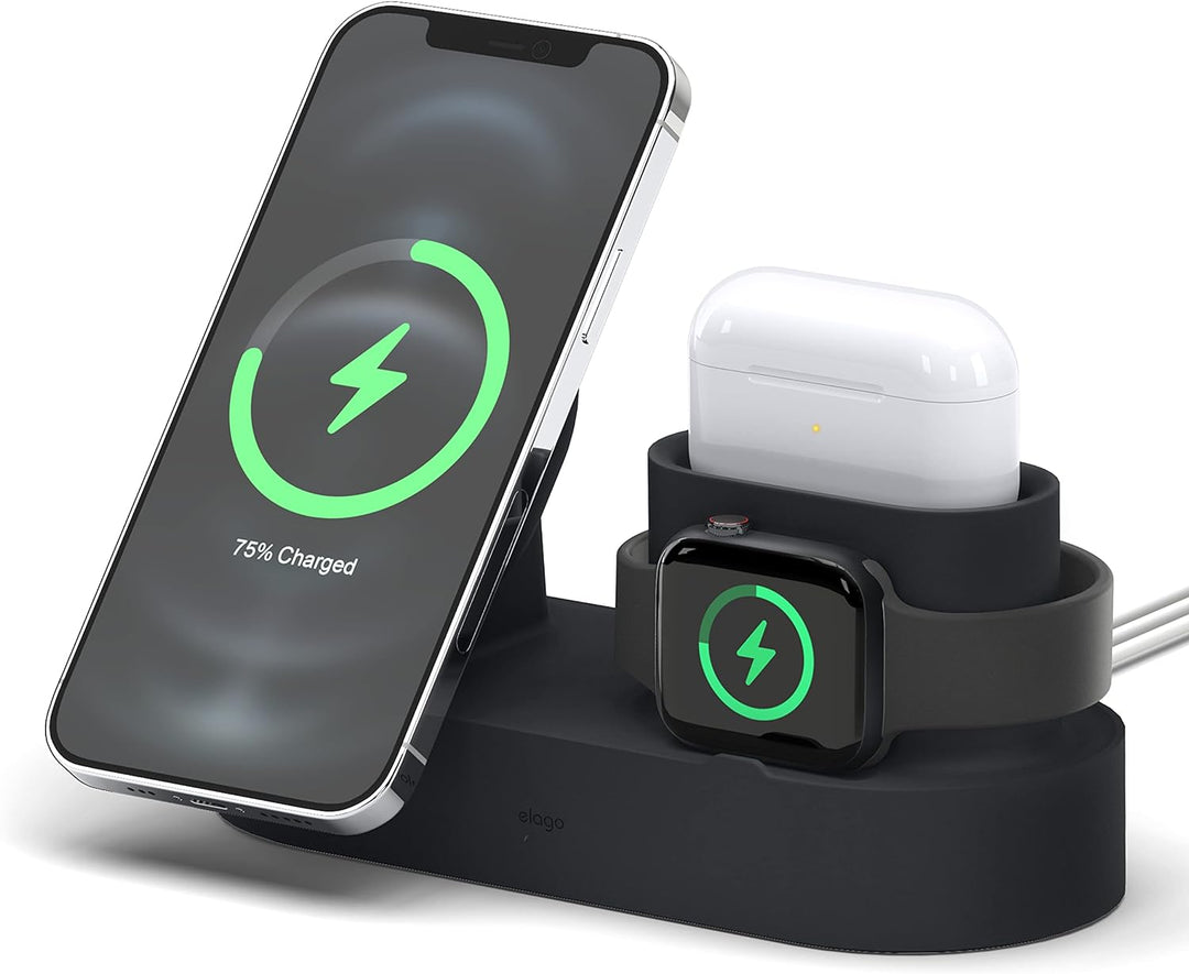 elago MS2 Ladestation Kompatibel mit MagSafe Ladegerät, Kompatibel mit iPhone 15, 14, 13, 12, Kompat