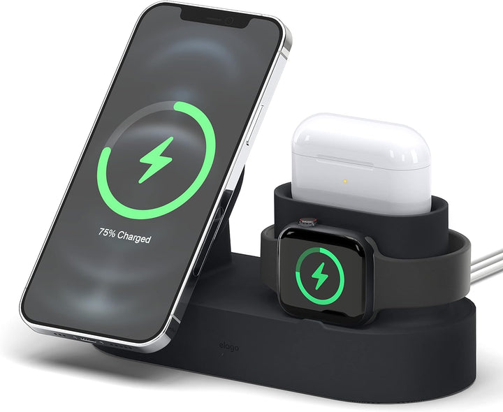 elago MS2 Ladestation Kompatibel mit MagSafe Ladegerät, Kompatibel mit iPhone 15, 14, 13, 12, Kompat