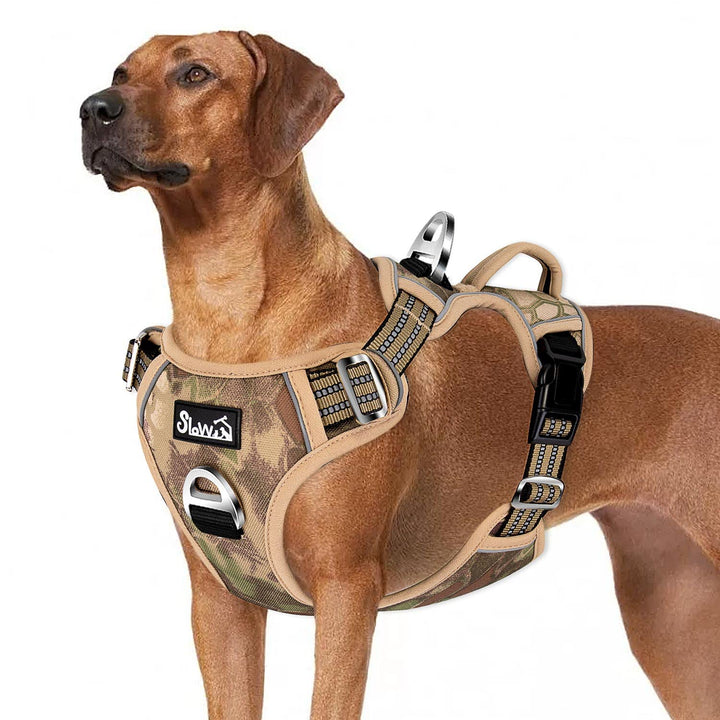 Eyein Hundegeschirr für Grosse Hunde, verstellbares atmungsaktives reflektierend, gepolstert und atm