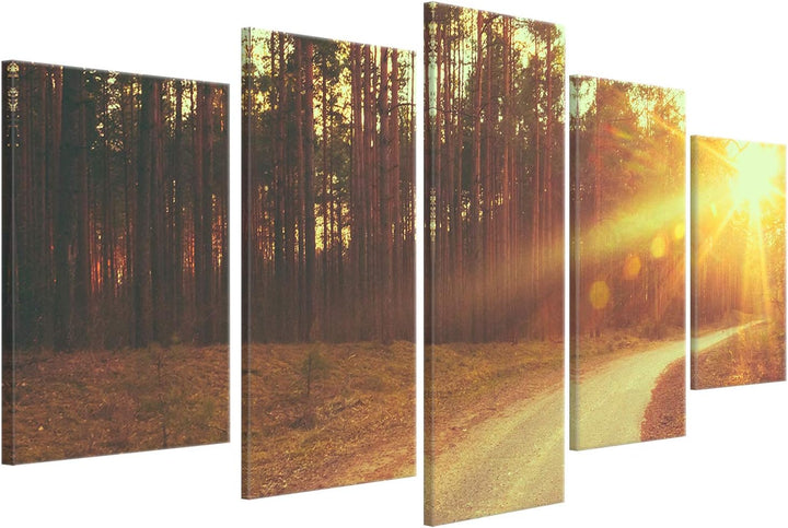 ge Bildet Bild auf Leinwand | Landschaftsbilder - freedom H in 100x50 cm mehrteilig als Wandbild | W